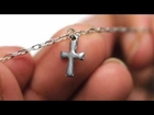 Inox Jewelry Women's Stainless Steel Cross Design Polished Anklets- AB090