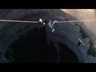 Daredevil Slackliner Crosses 200ft Deep Reservoir Drain