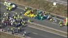 Road pile-up in England leaves dozens injured